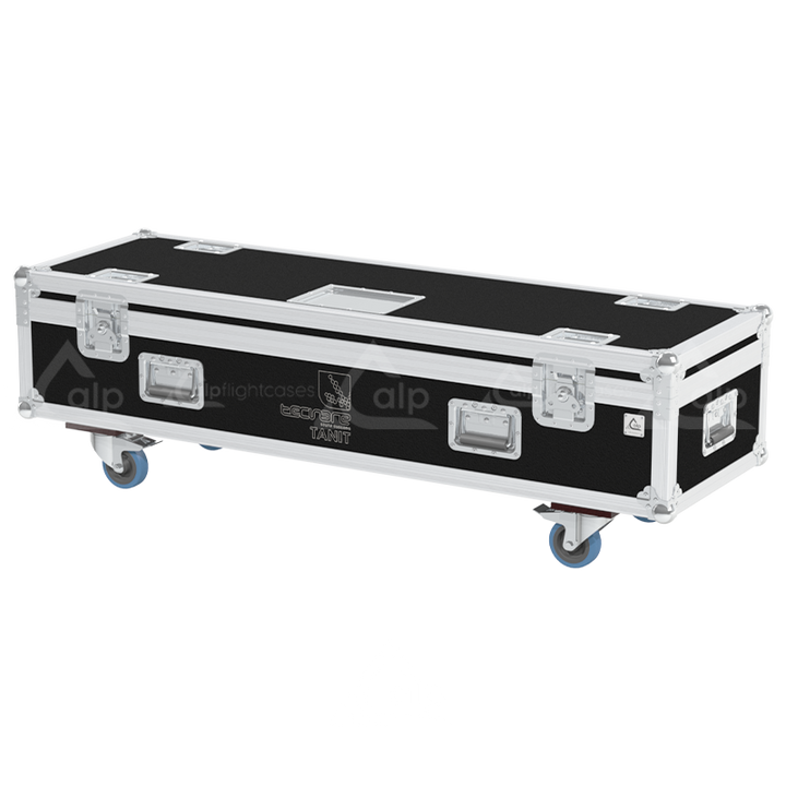 Front view of the twin touring flight case for 2x Tecnare Tanit Top speakers by ALP Flight Cases