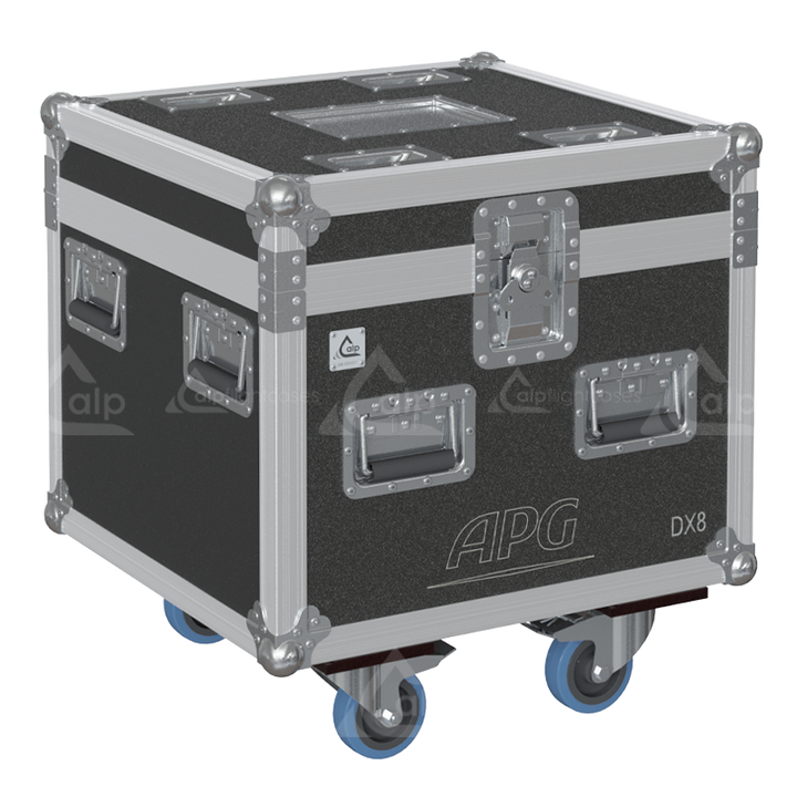 Front view of the flight case for 4x APG DX8 by ALP Flight Cases