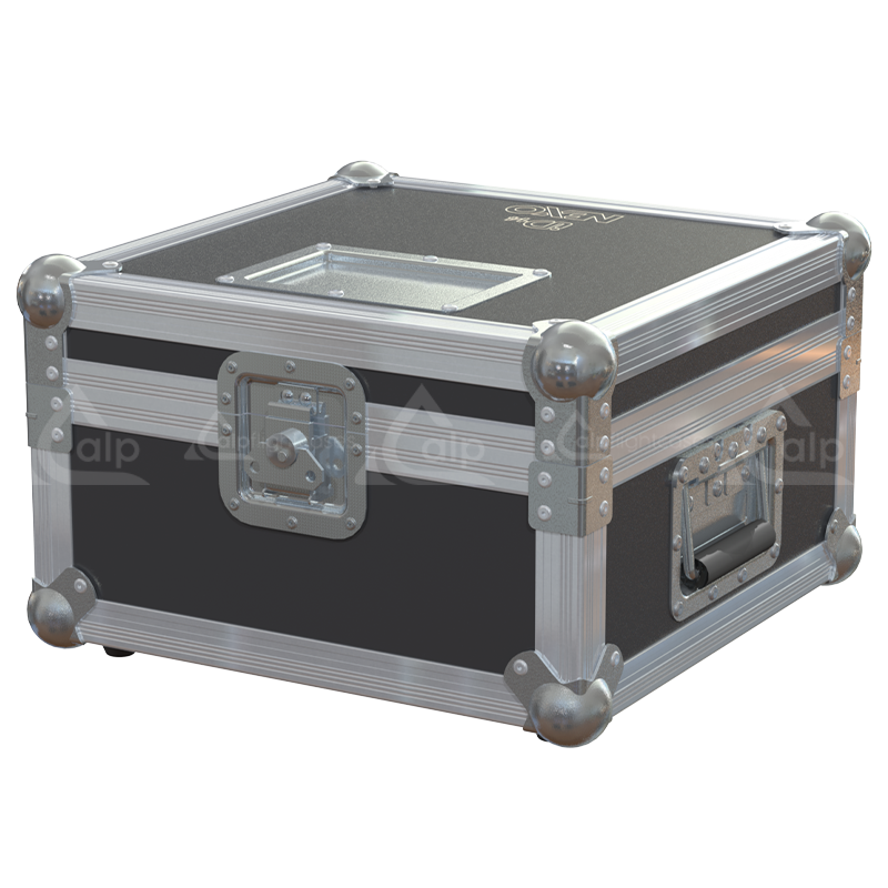 Front view of the 4-way touring flight case for 4x NEXO ID14 compact speakers by ALP Flight Cases