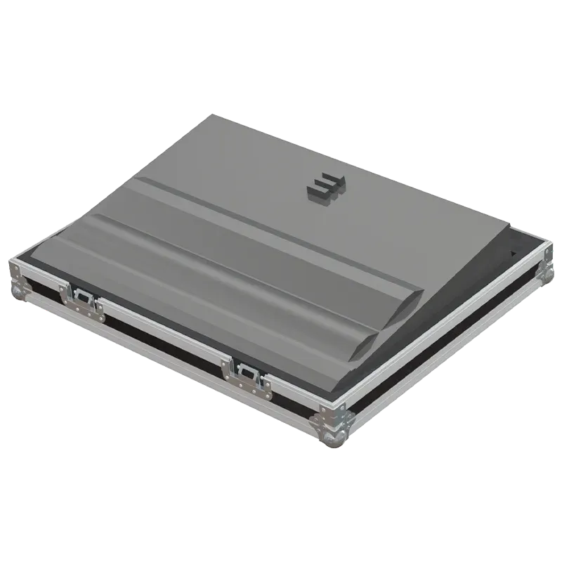 ETC COBALT 10 - WHEELS  SIDE VIEW FLIGHT CASE OPEN