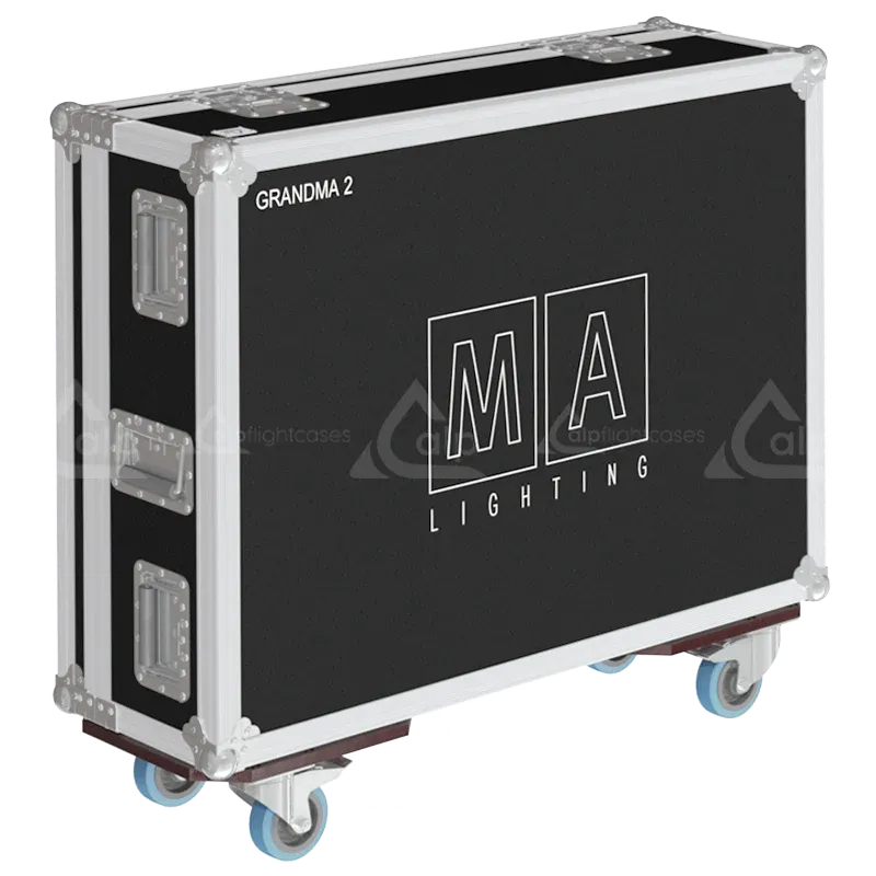 GRANDMA2 ULTRA-LIGHT, SERIE II - WHEELS FLIGHT CASE SIDE VIEW