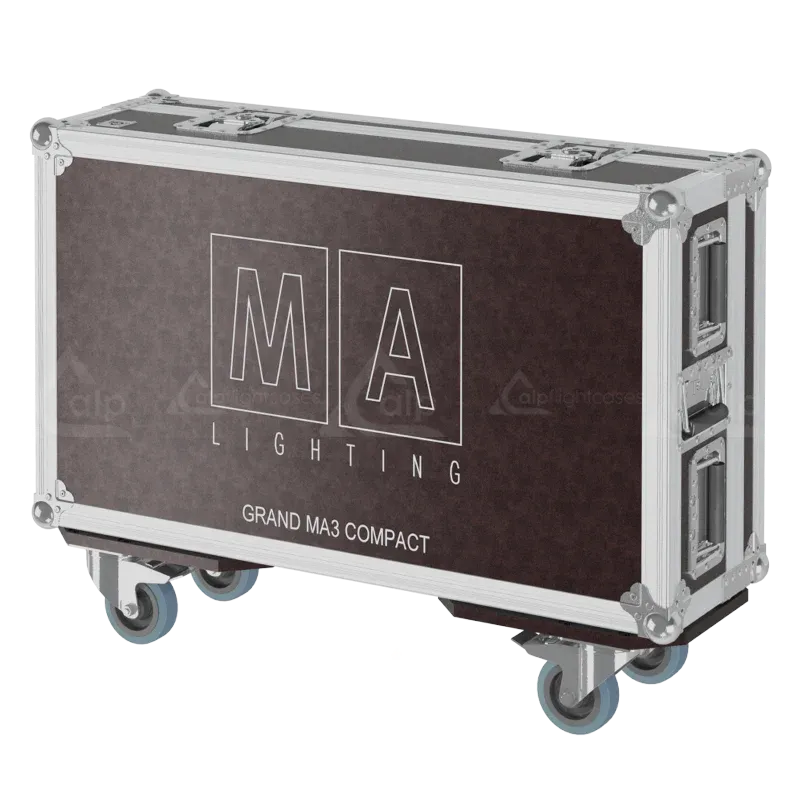 GRANDMA3 COMPACT, SERIE II - WHEELS FLIGHT CASE SIDE LATERAL VIEW