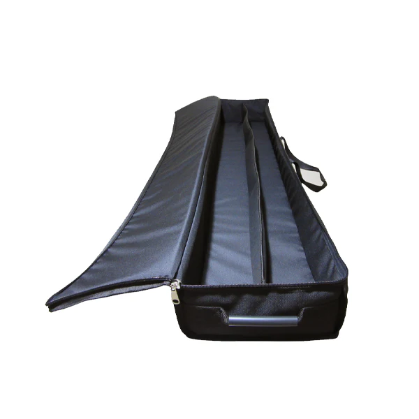 Interior view of the professional bag, highlighting the 10mm foamed padded interior and secure fit for Sunstrip linear fixtures.