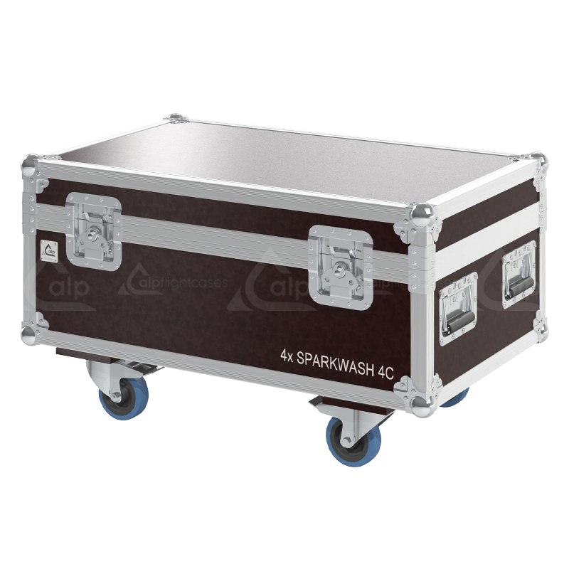 ALP FLIGHT CASES 4X LEDING SPARKWASH 4C  - WHEELS