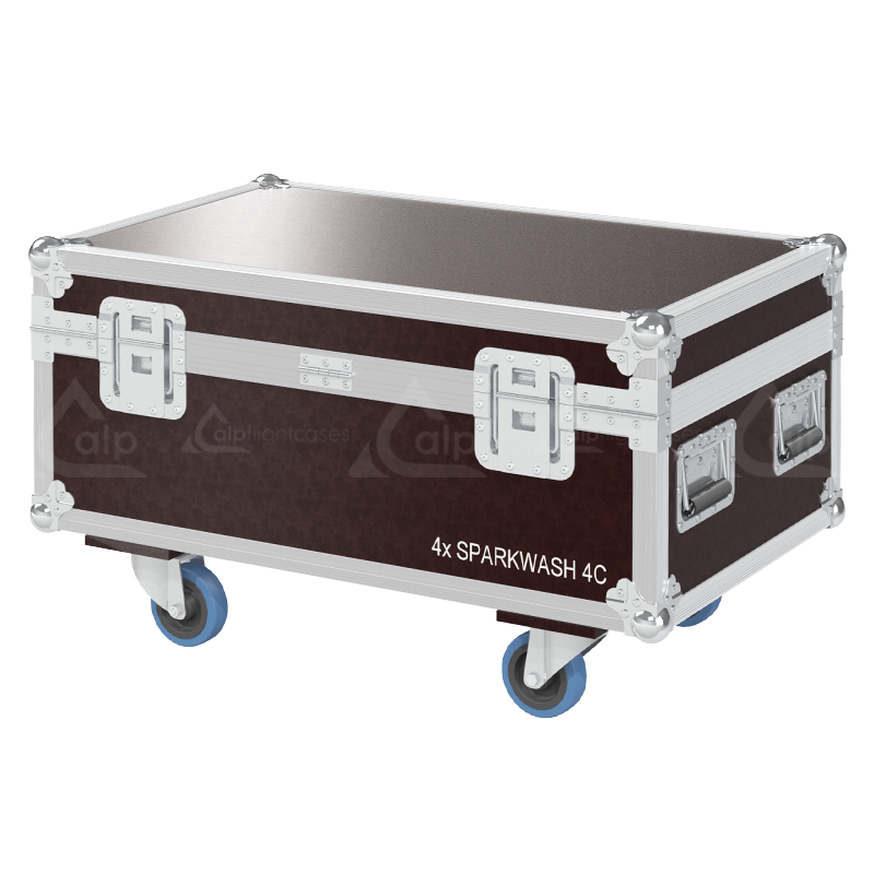 ALP FLIGHT CASES 4X LEDING SPARKWASH 4C  - WHEELS