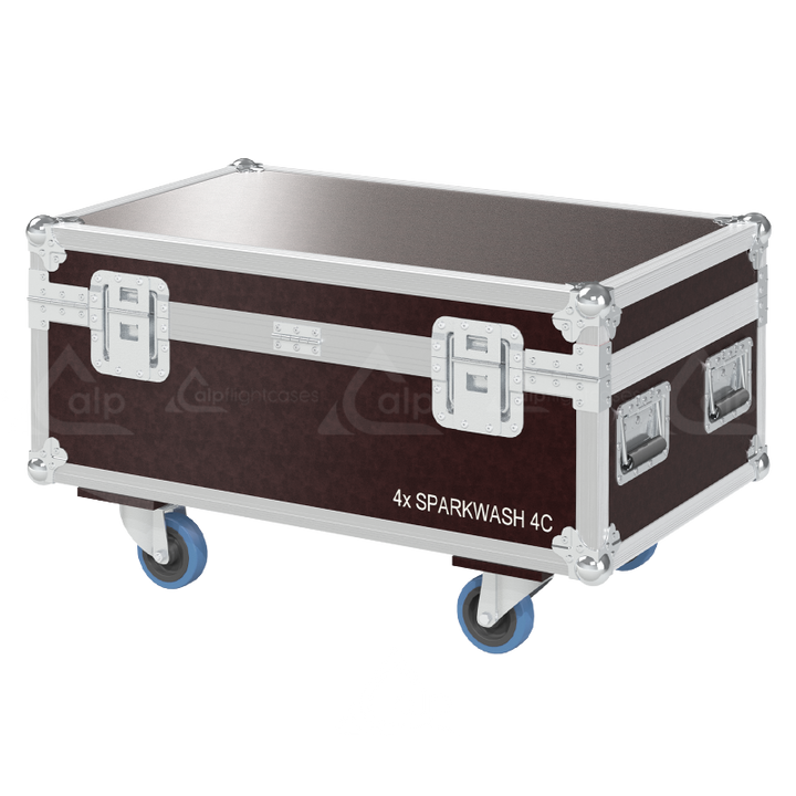 ALP FLIGHT CASES 4X LEDING SPARKWASH 4C  - WHEELS