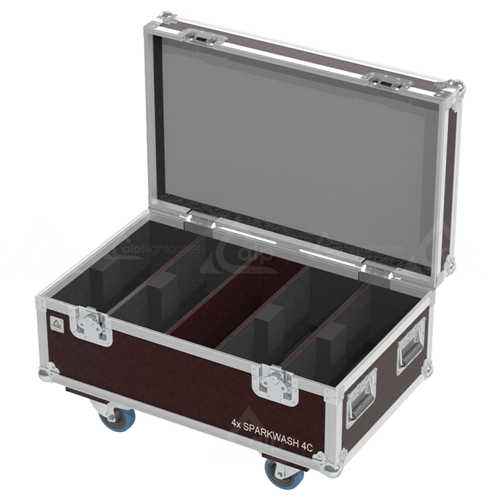 ALP FLIGHT CASES 4X LEDING SPARKWASH 4C  - WHEELS