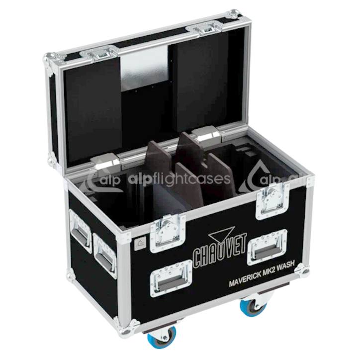 Empty ALP FLIGHT CASES flight case for 2x Chauvet Maverick MK2 Wash ready for custom foam insert