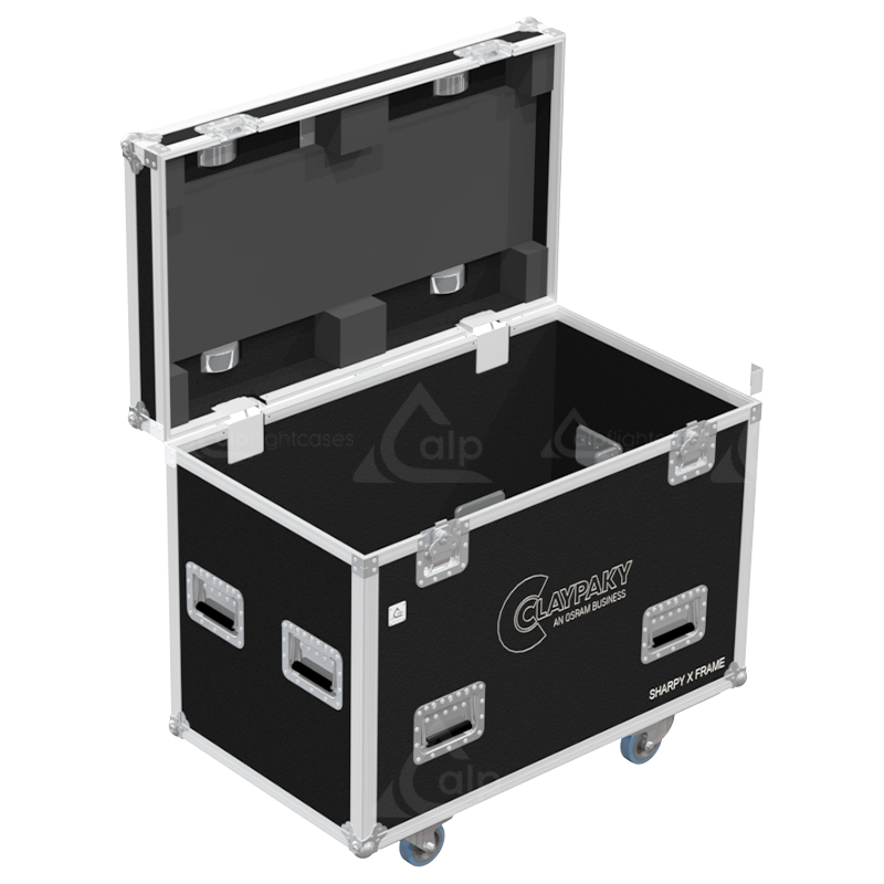 ALP FLIGHT CASES 2X CLAYPAKY SHARPY X FRAME WITHOUT FOAM SHELL - WHEELS