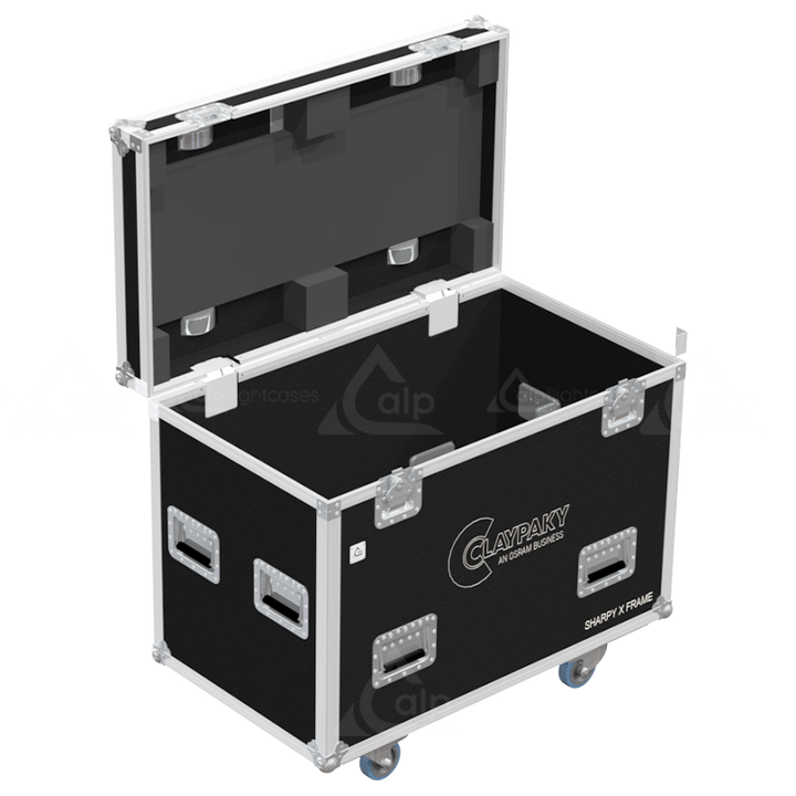 ALP FLIGHT CASES 2X CLAYPAKY SHARPY X FRAME WITHOUT FOAM SHELL - WHEELS