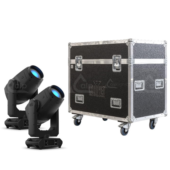 ALP FLIGHT CASES 2X CHAUVET MAVERICK STORM 1 FLEX - WHEELS