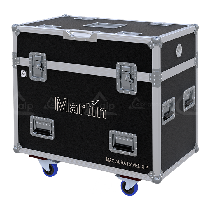 ALP FLIGHT CASES 2x Martin MAC AURA RAVEN XIP WITHOUT FOAM - WHEELS