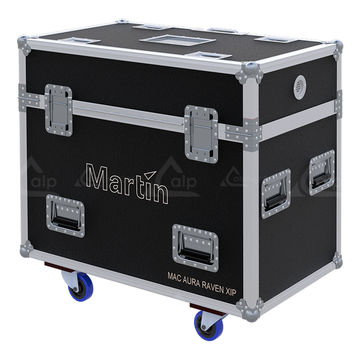 ALP FLIGHT CASES 2x Martin MAC AURA RAVEN XIP WITHOUT FOAM - WHEELS