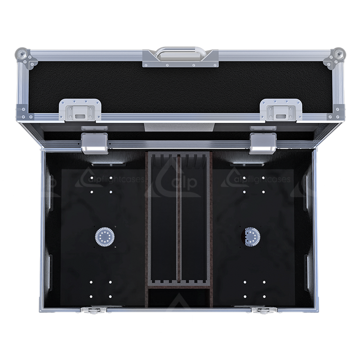 ALP FLIGHT CASES 2x Martin MAC AURA RAVEN XIP WITHOUT FOAM - WHEELS