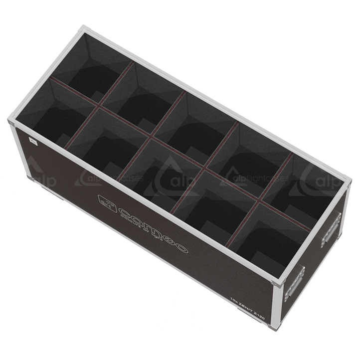 <tc><transcy>ALP FLIGHT CASES SPEEDY-BOX, 10X CAMEO ZENIT® Z120 - ROULETTES</transcy></tc>