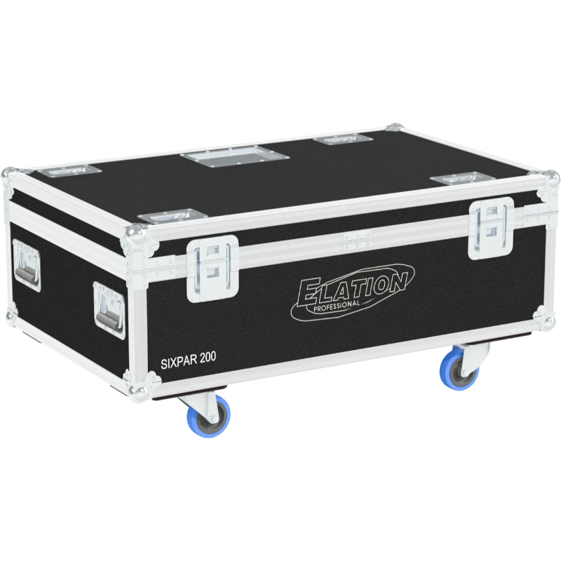 Professional flight case rear view, showcasing structural integrity and touring-grade finishing for Elation lighting by ALP Flight Cases.