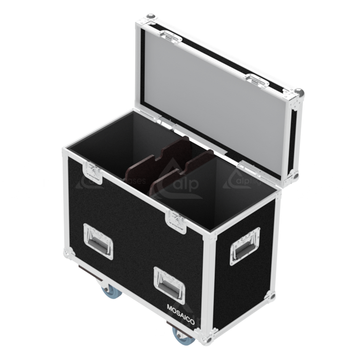 <tc><transcy>ALP FLIGHT CASES 2X PROLIGHTS MOSAICO - ROULETTES</transcy></tc>