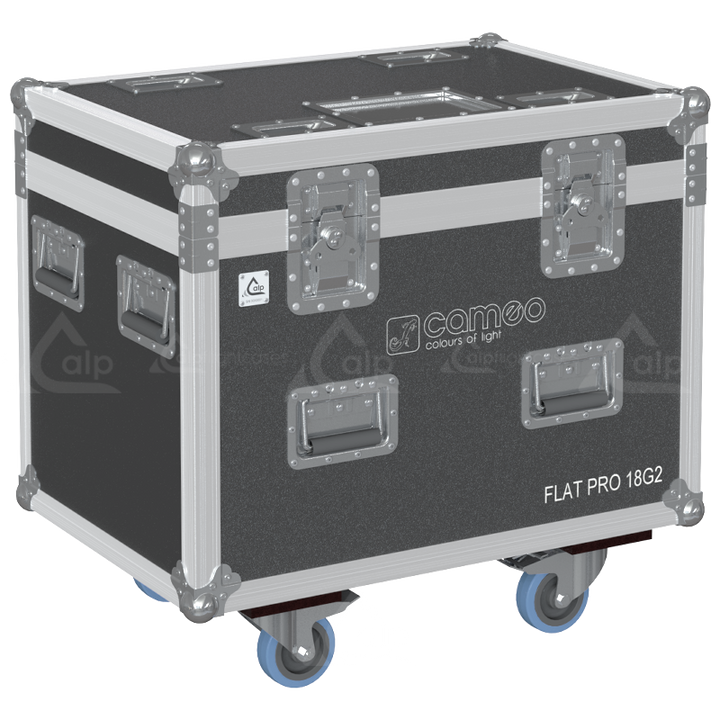 <tc><transcy>ALP FLIGHT CASES 4X CAMEO FLAT PRO® 18 G2 - ROULETTES</transcy></tc>