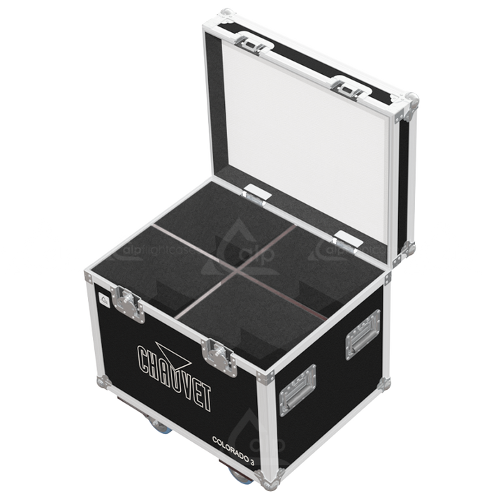 ALP FLIGHT CASES 4X CHAUVET COLORADO 3 SOLO - WHEELS