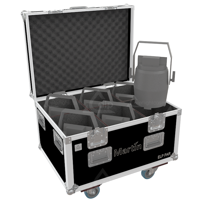 ALP FLIGHT CASES 6X MARTIN ELP PAR - WHEELS