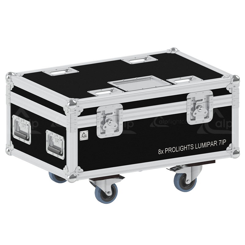 ALP FLIGHT CASES 8X PROLIGHTS LUMIPAR 7IP - WHEELS