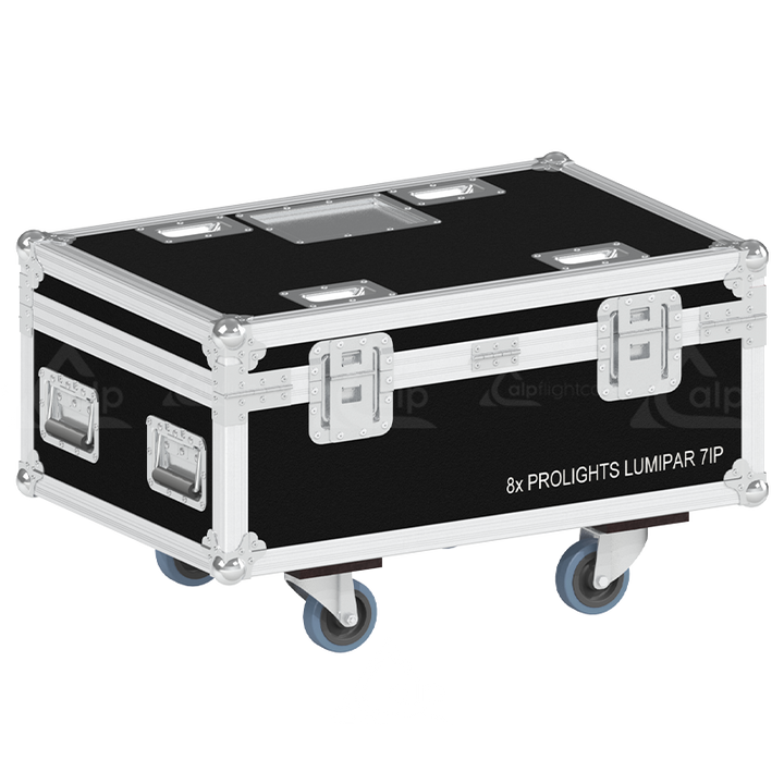 ALP FLIGHT CASES 8X PROLIGHTS LUMIPAR 7IP - WHEELS