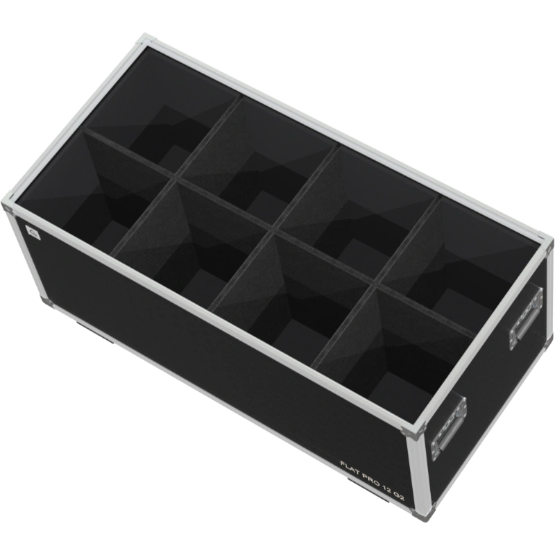 Empty Speedy-Box for 8x Cameo FLAT PRO 12 G2 showing precision-cut slots and reinforced interior