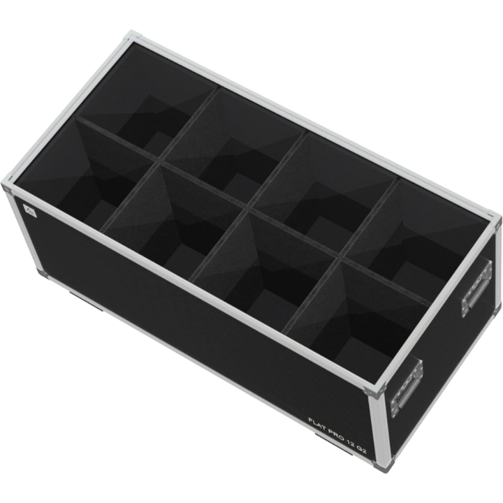 Empty Speedy-Box for 8x Cameo FLAT PRO 12 G2 showing precision-cut slots and reinforced interior