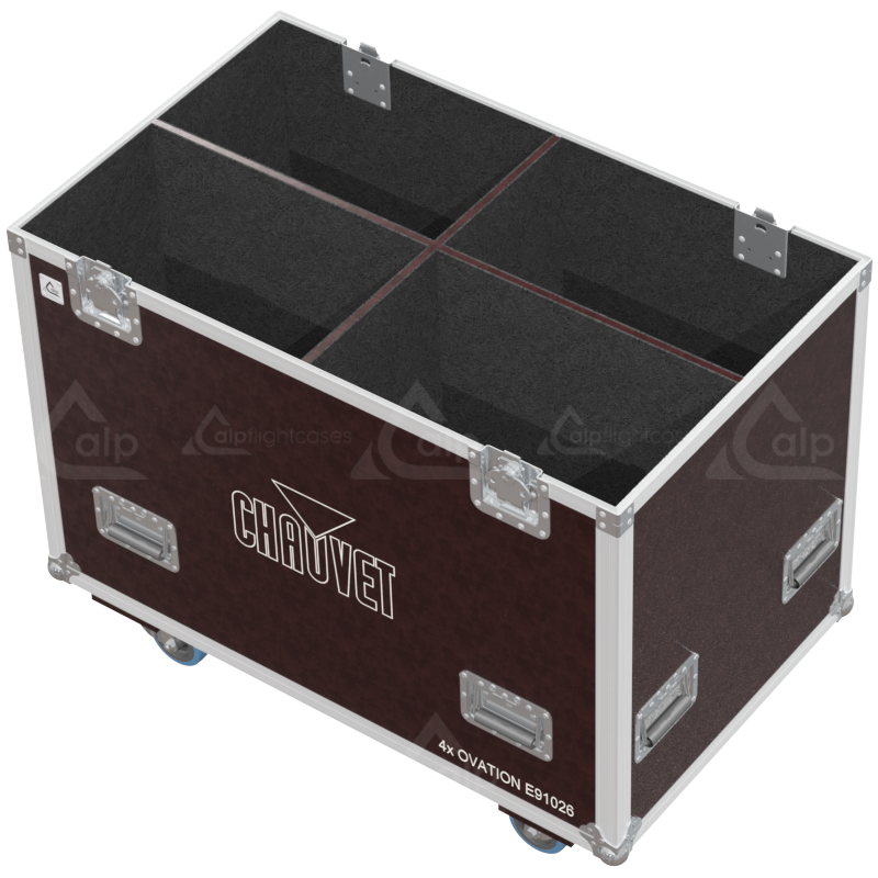 <tc><transcy>ALP FLIGHT CASES  4X CHAUVET OVATION E91026 - ROULETTES</transcy></tc>