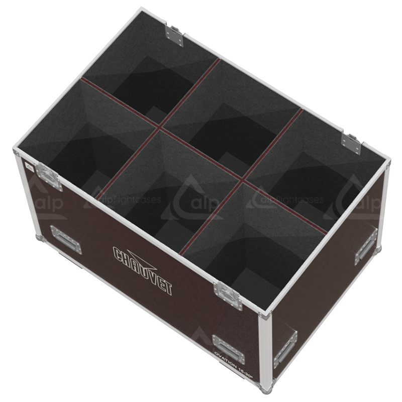 <tc><transcy>ALP FLIGHT CASES 6X CHAUVET OVATION E91026 - ROULETTES</transcy></tc>