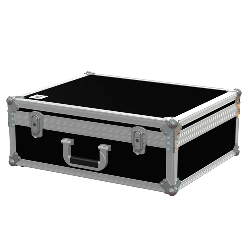 ALP FLIGHT CASES front view of Magic FX 3203 Commander control station flight case with heavy-duty touring hardware and wheels