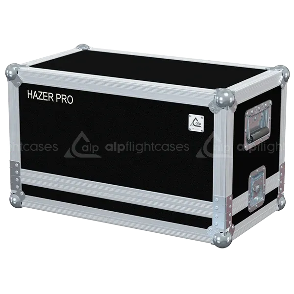 Front view of Martin Jem Hazer Pro flight case with wheels and heavy-duty touring hardware