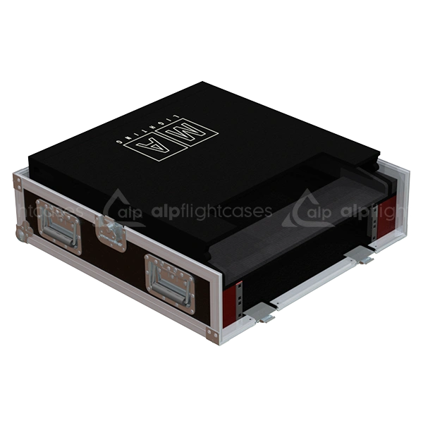 MA COMMAND WING + DISPLAY - 2 DOORS SIDE VIEW OPEN FLIGHT CASE