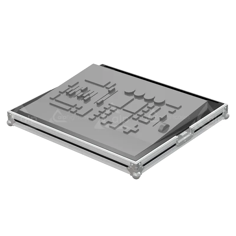 MA ONPC COMMAND WING, SERIE II SIDE VIEW OPEN FLIGHT CASE