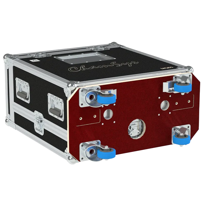CHAMSYS MQ60 + DISPLAY - WHEELS BACK VIEW FLIGHT CASE