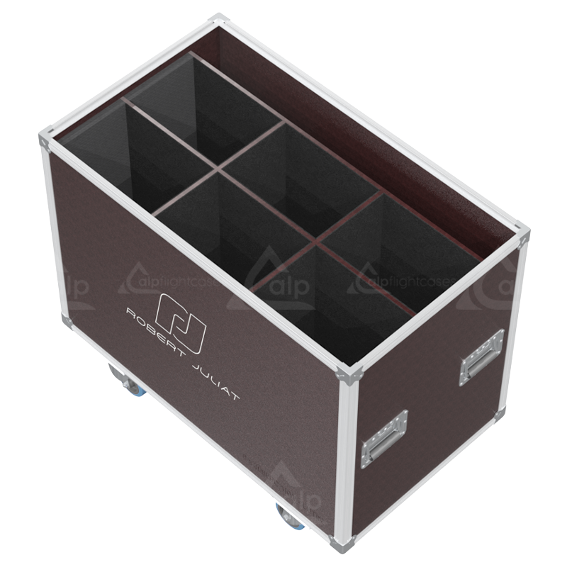 <tc><transcy>ALP FLIGHT CASES SPEEDY-BOX 6X ROBERT JULIAT 306LF - ROULETTES</transcy></tc>