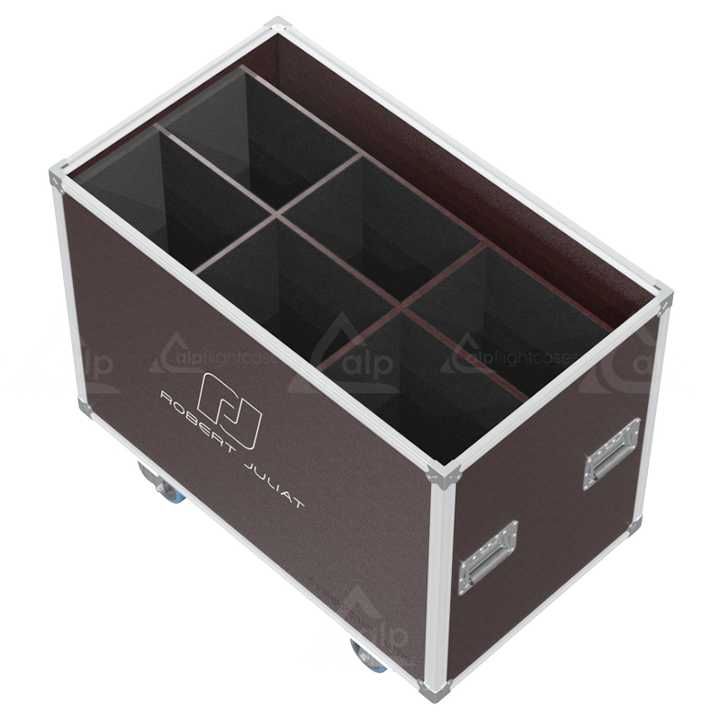 <tc><transcy>ALP FLIGHT CASES SPEEDY-BOX 6X ROBERT JULIAT 306LF - ROULETTES</transcy></tc>