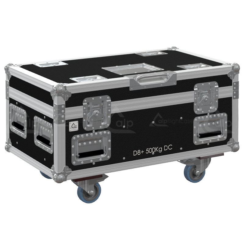 Flight Case 2X EXE D8+ 0,5T DC - WHEELS