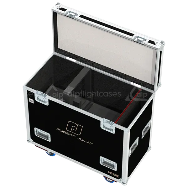 Robert Juliat 933SNXE 2500W profile spot and electronic PSU stored in custom CNC foam flight case