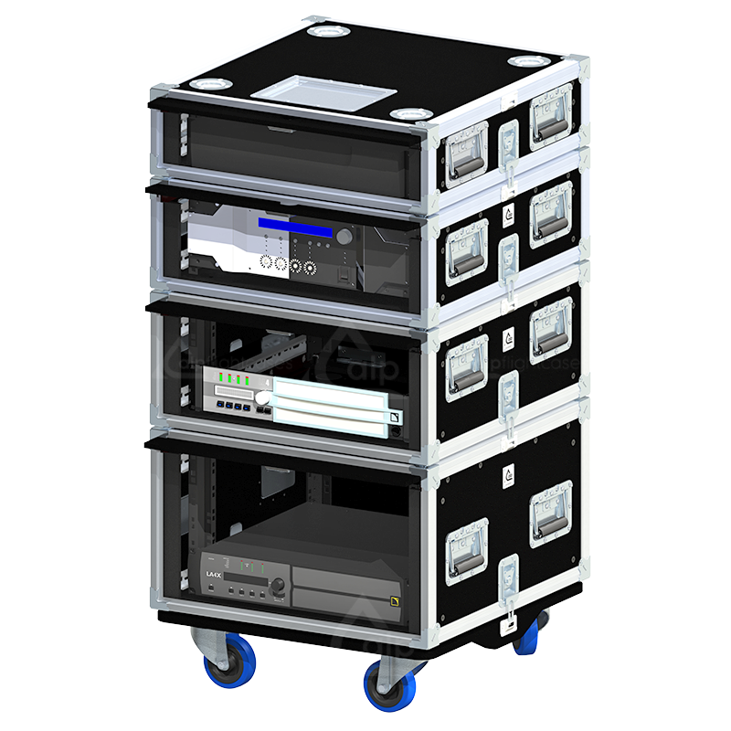 ALP FLIGHT CASES LATERAL SLIDE & SLAM RACK 19" 10U 600P AJUSTABLE