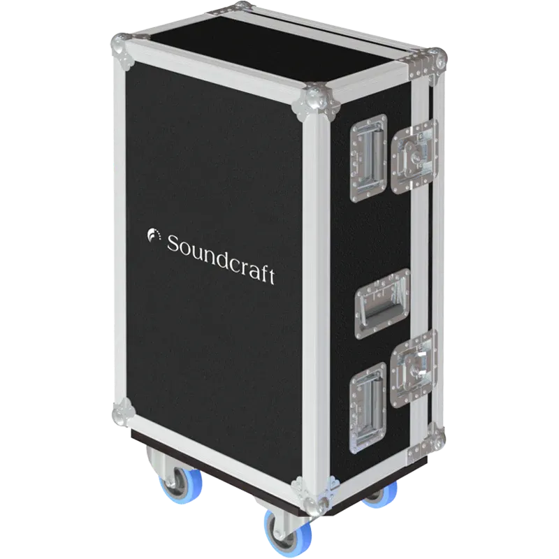 SOUNDCRAFT SI PERFORMER 1 LATERAL SIDE VIEW FLIGHT CASE