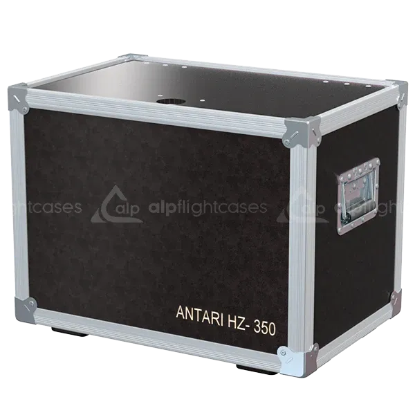 ALP FLIGHT CASES front view of Antari HZ-350 Speedy Box haze machine flight case with 9mm birch plywood and recessed touring hardware