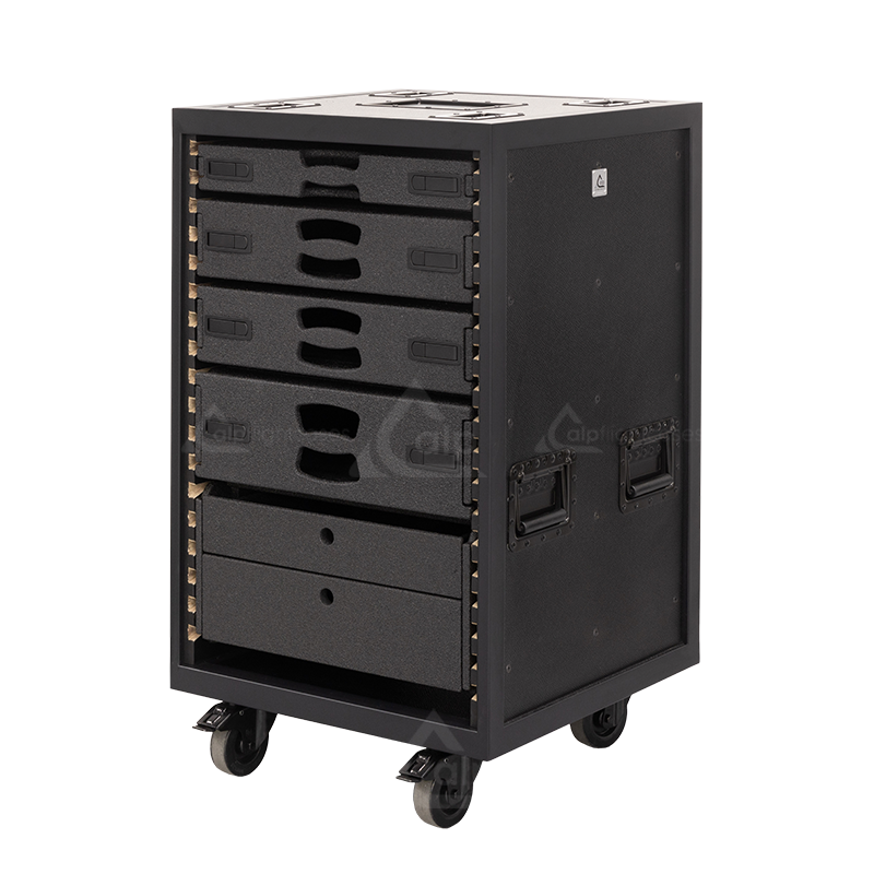 Flight Case STRUCTURE CART RACK RENT 12U - WHEELS