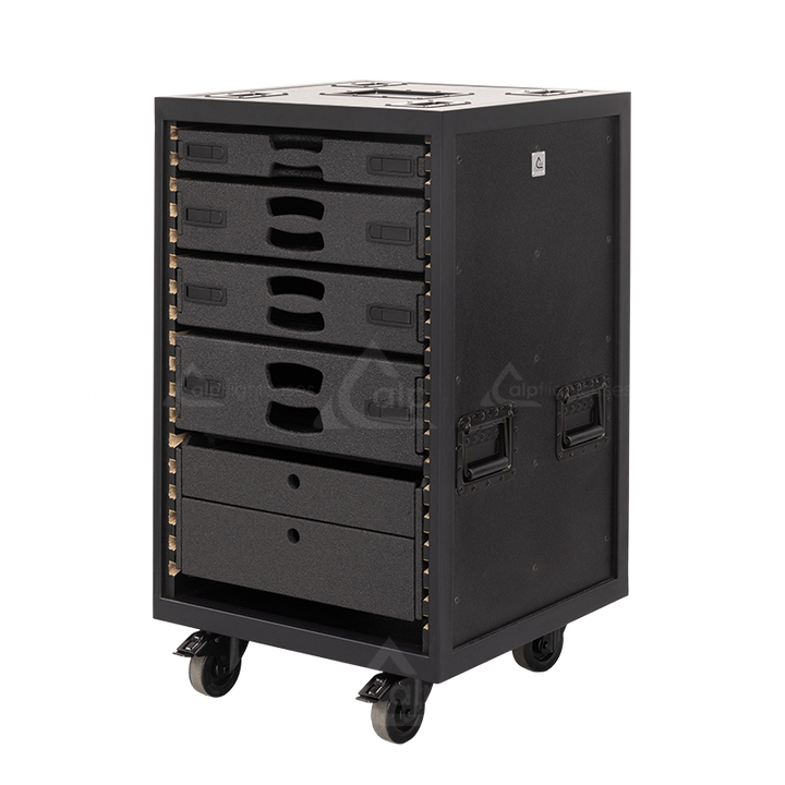 Flight Case STRUCTURE CART RACK RENT 12U - WHEELS