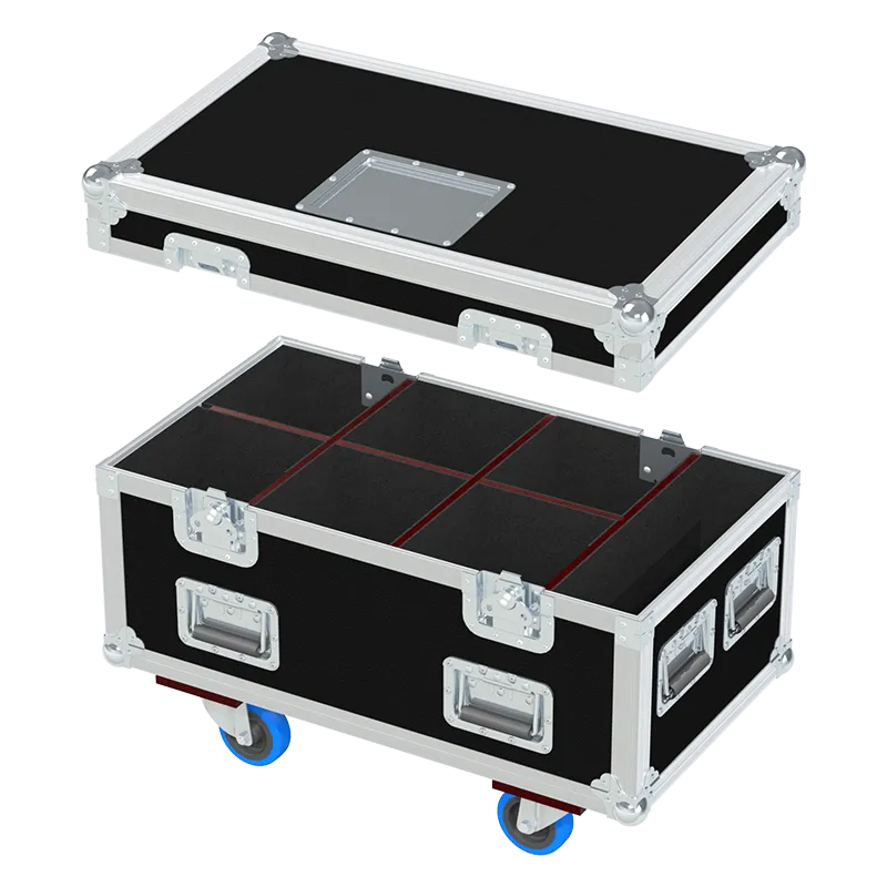 TCM 8X E-SHOT FLIGHT CASE LATERAL SIDE VIEW