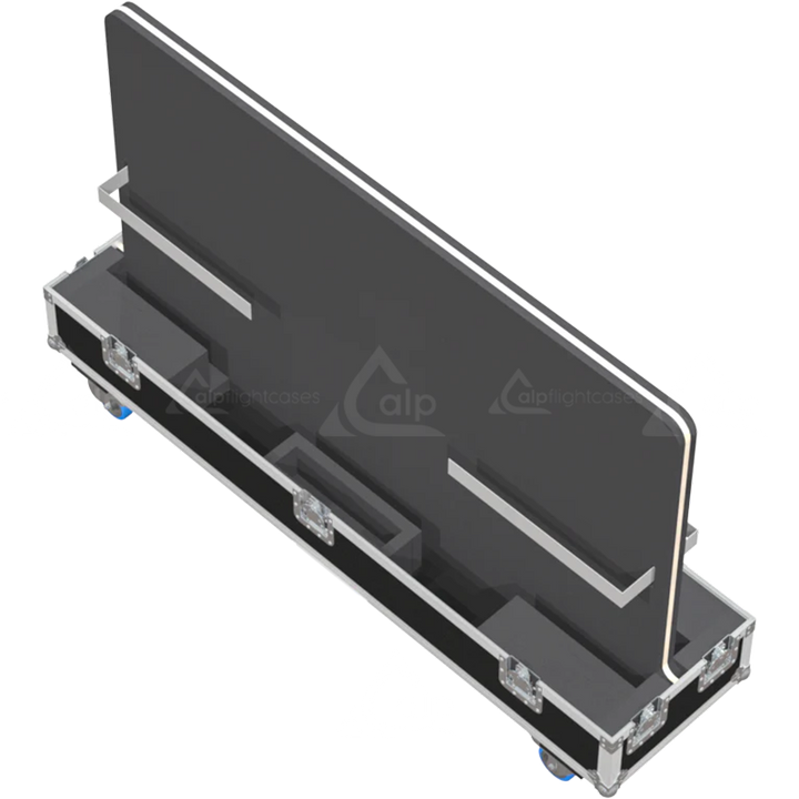 <tc><transcy>ALP FLIGHT CASES TOURING 2x ÉCRANS VIDÉO AJUSTABLE 65"- 75" - ROULETTES</transcy></tc>