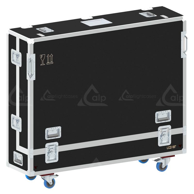 ALP FLIGHT CASES 1x LCD LIFT 55" - 65" WITH MOTOR - WHEELS