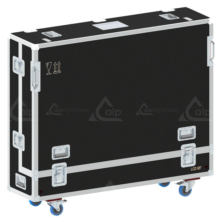 ALP FLIGHT CASES 1x LCD LIFT 55" - 65" WITH MOTOR - WHEELS