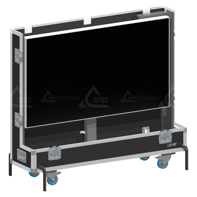 ALP FLIGHT CASES 1x LCD LIFT 55" - 65" WITH MOTOR - WHEELS