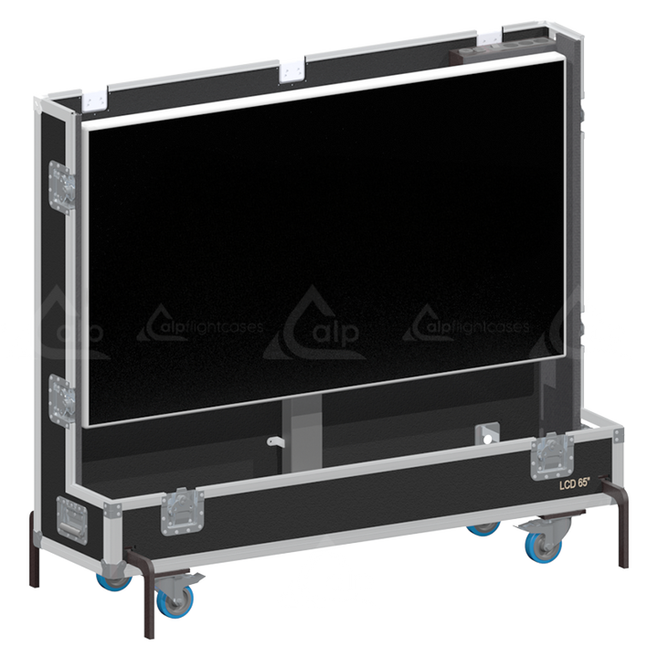 ALP FLIGHT CASES 1x LCD LIFT 55" - 65" WITH MOTOR - WHEELS